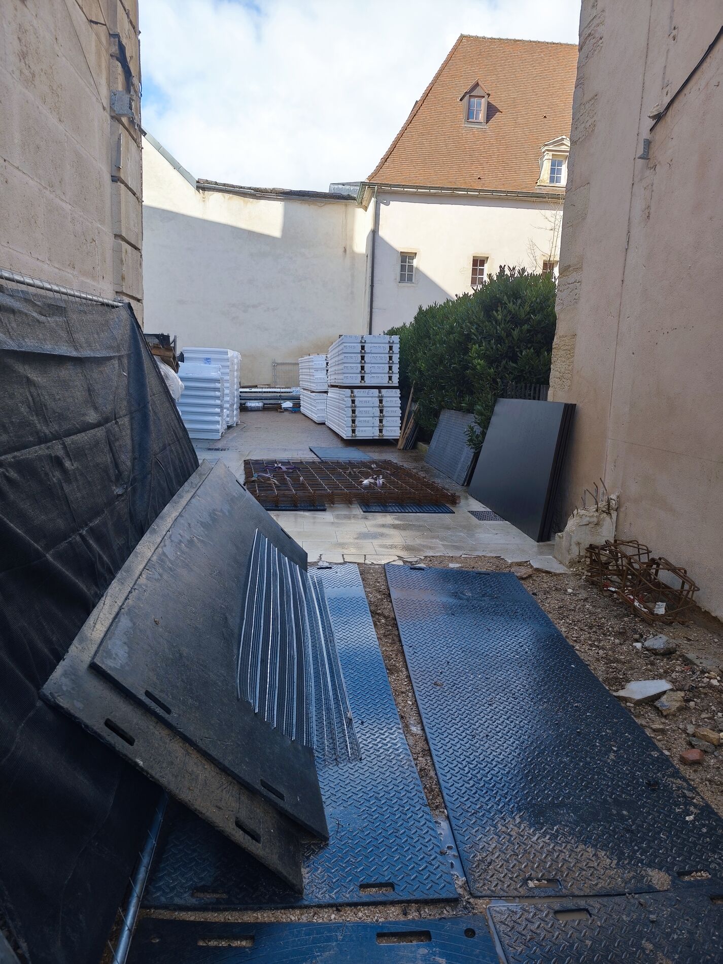 Chantier difficile d'accès