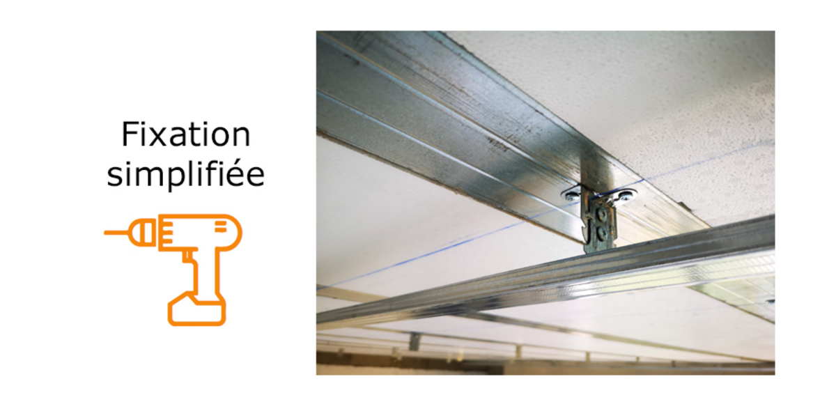 Fixation faux plafond
